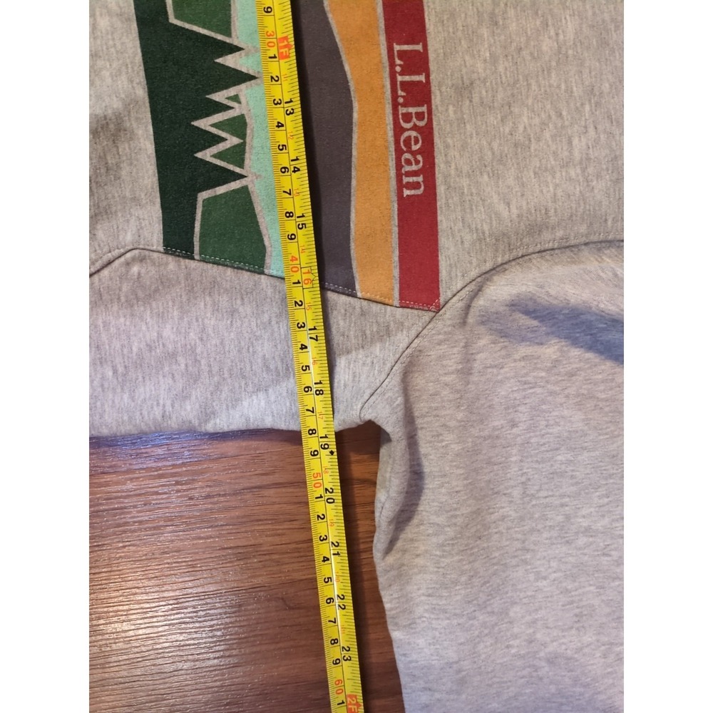 LL Bean Hoodie Womens S Reg Gray Sweatshirt Mountain Cozy Camp Sweater Thumbhole - Picture 10 of 12